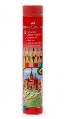 تصویر  مداد رنگي 12 رنگ فلزي استوانه‌اي فابركاستل 16115826 (faber castell)