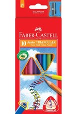 تصویر  مداد رنگي 10 رنگ جعبه مقوايي مثلثي  فابركاستل