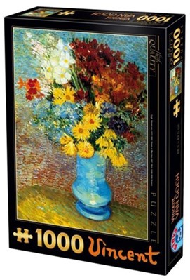 تصویر  پازل 1000 تكه flowers in blue vase (6916)