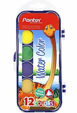 تصویر  آبرنگ 12 رنگ پنتر جعبه طلقي