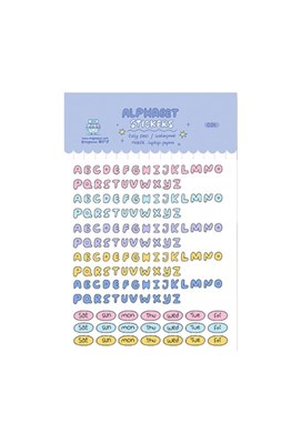 تصویر  مجموعه استيكر حروف و روزهاي هفته