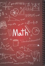 تصویر  دفتر فرمول رياضي قرمز (رقعي)