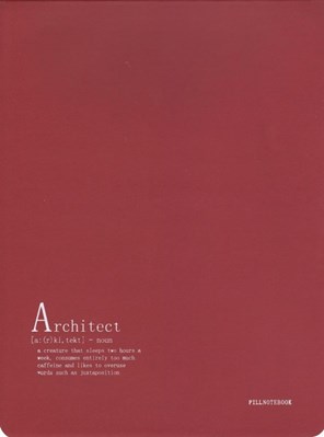 تصویر  دفتر كانسپت A4 طرح Architect (قرمز)