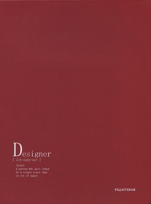 تصویر  دفتر كانسپت A4 طرح Designer (قرمز)