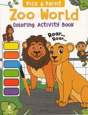 تصویر  Zoo World (Pick and Paint Coloring Activity Book)