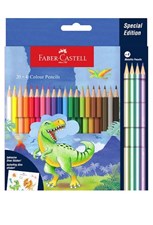 تصویر  مداد رنگي 24 رنگ مقوايي تخت مدل دايناسور 115126