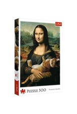 تصویر  پازل 500 تكه Mona Lisa and purring kitty (37294)