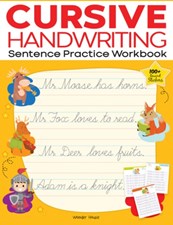 تصویر  Cursive Handwriting (Sentence Practice Workbook)