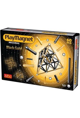 تصویر  مگنت 60 قطعه مشكي طلايي (بازي) / Megamag