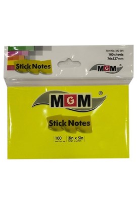 تصویر  استيك نوت 125×75 فسفري MGM